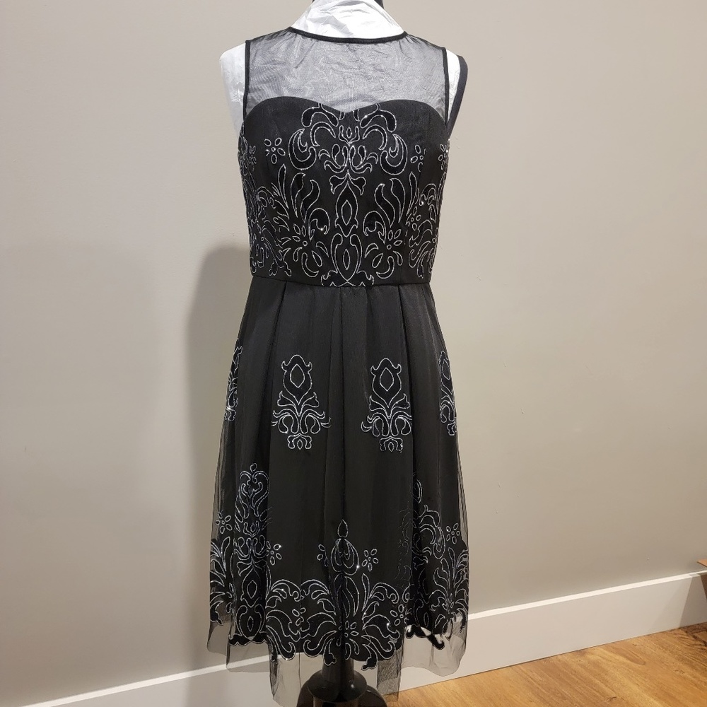 Studio One black dress with silver details size 12
